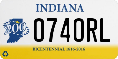 IN license plate 074ORL