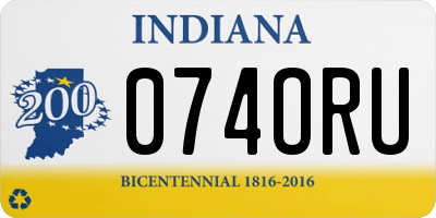 IN license plate 074ORU