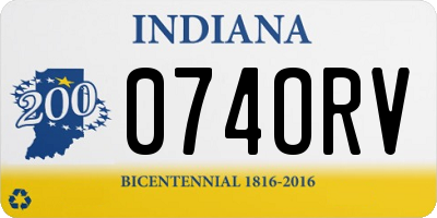 IN license plate 074ORV