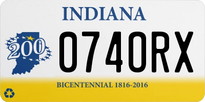 IN license plate 074ORX