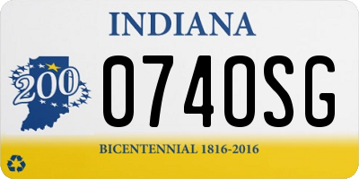 IN license plate 074OSG