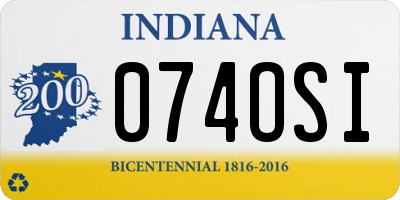 IN license plate 074OSI