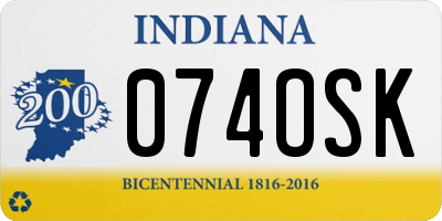 IN license plate 074OSK