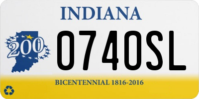 IN license plate 074OSL