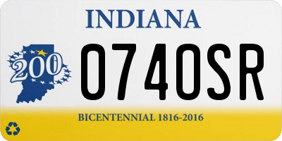 IN license plate 074OSR