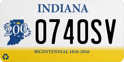 IN license plate 074OSV