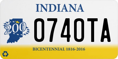 IN license plate 074OTA