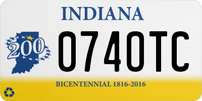 IN license plate 074OTC