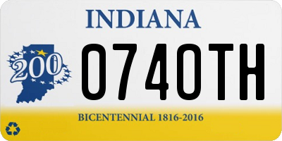 IN license plate 074OTH