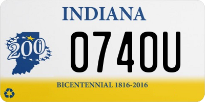 IN license plate 074OU