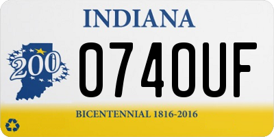 IN license plate 074OUF