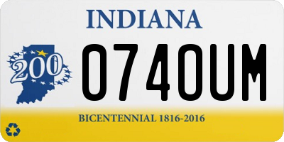 IN license plate 074OUM