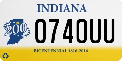 IN license plate 074OUU