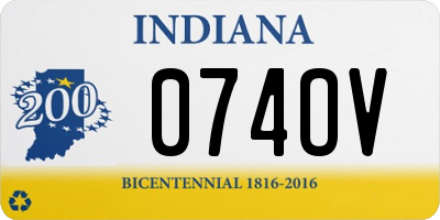 IN license plate 074OV