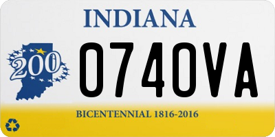 IN license plate 074OVA