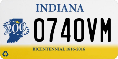 IN license plate 074OVM