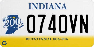 IN license plate 074OVN