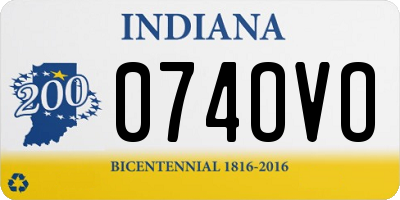 IN license plate 074OVO