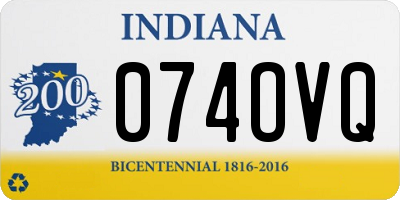 IN license plate 074OVQ