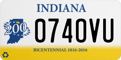 IN license plate 074OVU