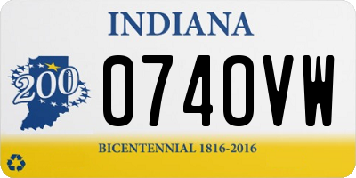 IN license plate 074OVW