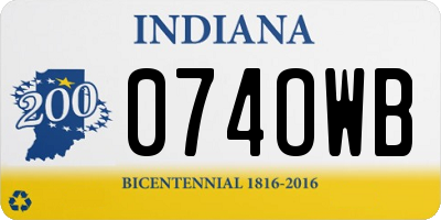 IN license plate 074OWB