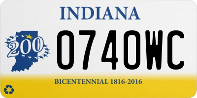 IN license plate 074OWC