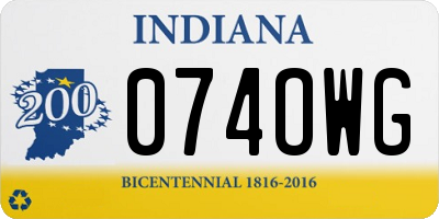 IN license plate 074OWG