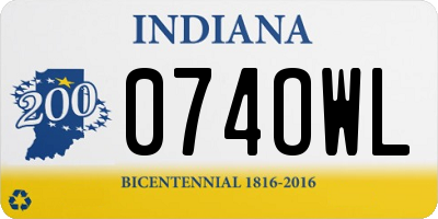 IN license plate 074OWL