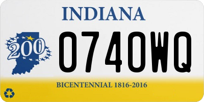 IN license plate 074OWQ