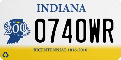 IN license plate 074OWR
