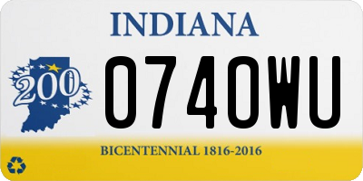 IN license plate 074OWU