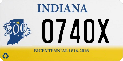 IN license plate 074OX