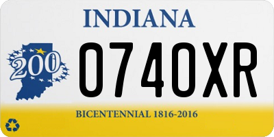 IN license plate 074OXR