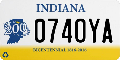 IN license plate 074OYA