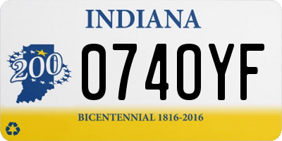 IN license plate 074OYF