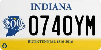 IN license plate 074OYM