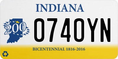 IN license plate 074OYN