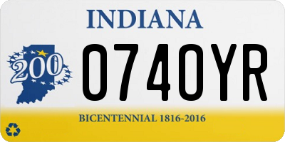 IN license plate 074OYR