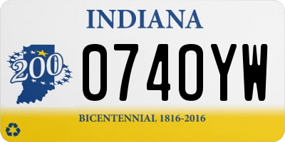 IN license plate 074OYW