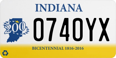 IN license plate 074OYX