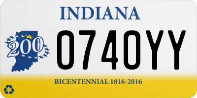 IN license plate 074OYY