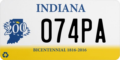 IN license plate 074PA