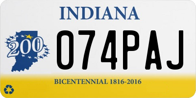 IN license plate 074PAJ