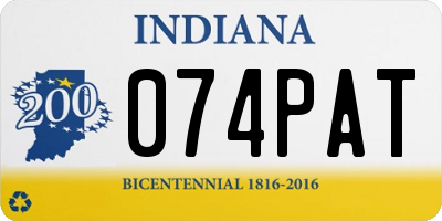 IN license plate 074PAT