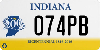 IN license plate 074PB