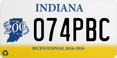 IN license plate 074PBC