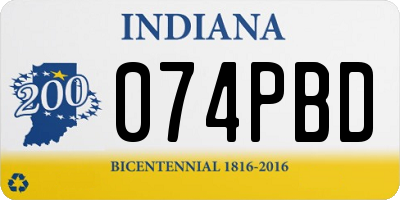 IN license plate 074PBD