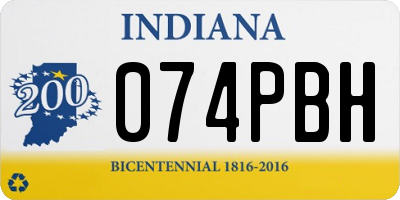IN license plate 074PBH