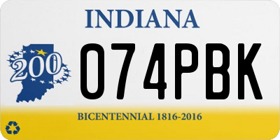 IN license plate 074PBK